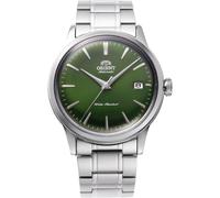 Orient Classic Bambino esfera verde correa de acero reloj de vestir para homb...