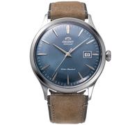 Orient Classic Bambino V4 Segunda generación - Reloj de Pulsera mecánico automático y de Cuerda Manual de Cuero clásico Elegante Delgado RA-AC0P, Azul Cielo., Clásico