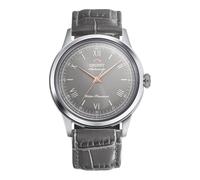 Orient Classic Bb00 Niño 38 Roman - Reloj Unisex automático y de Carga Manual mecánico clásico Correa de Piel Gris Caja de Acero Inoxidable Esfera Negra - RA-BB0006N