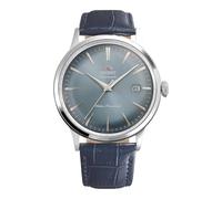 Orient Classic - Reloj de Hombre automático y de Carga Manual mecánico clásico con Correa de Piel Azul, Caja de Acero Inoxidable, Esfera analógica Azul - RA-AC0030L