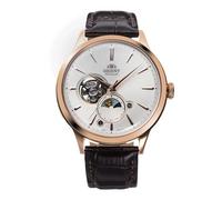 Orient Classic Sun & Moon AS01 - Reloj de Hombre automático de Carga Manual Casual, Cobre Cuero, Informal