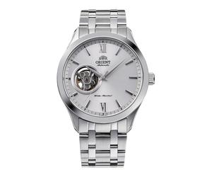Orient Contemporary Open Heart AG03 - Reloj de Pulsera automático para Hombre, 39 mm Acero Plata, Casual