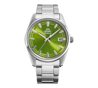 Orient Stretto RA-AC0R05E30B - Reloj mecánico automático unisex de 38,5 mm, esfera verde, caja y pulsera de acero inoxidable, indicador de fecha, edición limitada