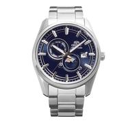 Orient Stretto Sun & Moon RA-AK0315L30B Reloj mecánico automático para hombre de 41,5 mm, esfera multicolor, caja y pulsera de acero inoxidable, cristal de zafiro, caja de exhibición y visualización