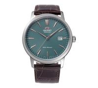 Orient Bambino RA-AC0F13E30B - Reloj automático para hombre, exclusivo europeo, cristal de zafiro, caja de acero inoxidable, correa de piel, 41,6 mm, fondo de caja de exposición