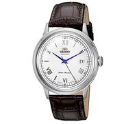 Orient de Hombre de 2ª Gen Bambino Ver. 2 'japonés automático Reloj Vestido de Cuero y Acero Inoxidable, Color: marrón (Modelo: fac00009 W0)