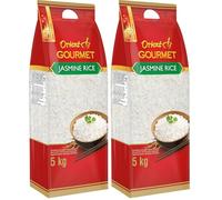 Orient Gourmet, arroz Jazmín, arroz para platos orientales, 1 x 5,0 kg (Paquete de 2)