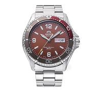Orient Kamasu/Mako III - Reloj de Pulsera automático para Hombre, de Cuerda Manual, Deportivo, de Acero o Silicona, con Corona de Rosca y Cristal de Zafiro, Árabe Rojo, Deportes