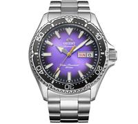 Orient Kamasu - Reloj automático de buceo de 200 m, acero inoxidable, cristal de zafiro, morado, Buceo