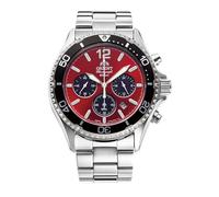 Orient Mako RA-TX0207R10B - Reloj de pulsera de acero con esfera roja solar para hombre, rosso, pulsera