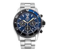 Orient Mako RA-TX0208L10B - Reloj solar para hombre con esfera azul para 20 aniversario, azul, pulsera