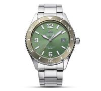 Orient Mako Solar Cuarzo Esfera Verde Pulsera de Acero Reloj para Hombre...