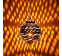 Orient Marruecos latón Lámpara Mesa safiye - silberfarbig Gross