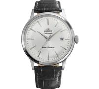 Orient Classic Bambino Classic - Reloj de Pulsera automático para Hombre con Cuerda Manual, mecánico, clásico, Correa de Cuero Negro, Caja de Acero Inoxidable, Esfera analógica, Blanco - RA-AC0031S