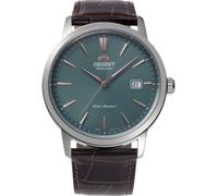 Reloj ORIENT RA-AC0F13E Hombre Automático Acero Correa Cuero Esfera Verde Nuevo