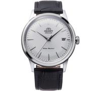 Orient Bambino 38mm - Reloj de Pulsera mecánico de Cuerda automática y Manual para Hombre con Correa de Cuero Negro y Caja de Acero Inoxidable con Pantalla analógica Blanca