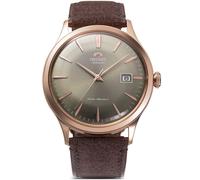 Orient Classic Bambino V4 Segunda generación - Reloj de Pulsera mecánico automático y de Cuerda Manual de Cuero clásico Elegante Delgado RA-AC0P, Bronce, Clásico