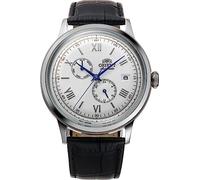 ORIENT RA-AK0701S Bambino - Reloj automático multifunción para hombre, correa de piel, esfera blanca, versión 8, Moderno