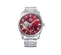 Orient Reloj automático semiesqueleto de Cuerda Manual con Cristal de Zafiro, Plata, Moderno o contemporáneo, clásico o japonés