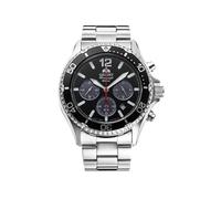 Orient Mako Solar Cronógrafo Cuarzo Negro Dial Acero Reloj Hombre RA-TX0202B10B