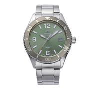 Orient Mako Solar Cuarzo Esfera Verde Pulsera de Acero Reloj para Hombre...