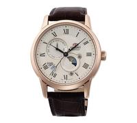 Reloj Mecánico Clásico Orient RA-AK0007S30B, Reloj Con Correa De Cuero