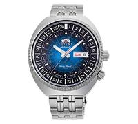 Orient Revival World Map - Pulsera mecánica clásica y Manual para Hombre y Caja de Acero Inoxidable, Azul, Clásico/Elegante