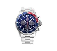 Orient Sports Diver Mako Solar Chrono RA-TX02 - Reloj de Pulsera con cronógrafo de Cuerda Solar de Acero Deportivo, Sumergible, Pepsi, Deportes