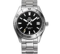 Orient Sports Diver Mao RA-AC0Q - Reloj de Pulsera mecánico automático y Manual de Acero o Piel Deportiva, 40 mm, Acero Negro Grafito, Minimalista
