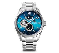 Orient Star Reloj de cristal de zafiro de madreperla con gradación azul de corazón abierto RE-BY0004A, Azul, Reloj de vestir