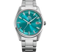 Orient Stretto RA-AC0R06L30B - Reloj mecánico automático unisex de 38,5 mm, esfera azul, caja y pulsera de acero inoxidable, indicador de fecha, edición limitada