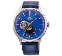 Orient Sun & Moon Watch Men's Automatic Hand Winding Elegant Steel or Leather Wrist Watch with Day and Night Function