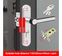 Orientación manual ajustable de diseño innovador en este fiable sistema de bloqueo de baño con llave de acero inoxidable (45 mm)