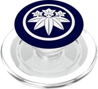 Oriental Azul Kamakura Minamoto Japón Mon Vector Art PopSockets PopGrip para MagSafe