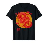 Oriental Dragon Design Rising Sun and Asian Character Kid Camiseta