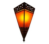 Oriental marroquí piel lámpara de pared Rabat naranja