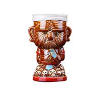 Oriental riverkit Tiki Tazas - Tiki Mugs - Copas de Cóctel, Vasos de Cerámica Hawaiana, Tazas de Fiesta Hawaianas, para Cócteles, Vasos Tropicales Premium, Bebidas 530 ml, 16,5 x 8,8 cm