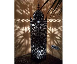 Orientales Marroquíes Árabe Mediterráneos Marruecos Farole Té luz Frane 130 cm Faroles de Jardín Faroles de Hierro para Velas