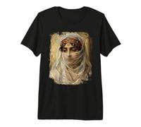Orientalist Portrait Veiled Woman 19th Century Art Painting Camiseta Premium