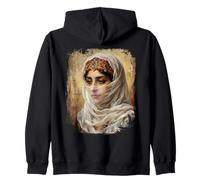 Orientalist Portrait Veiled Woman 19th Century Art Painting Sudadera con Capucha