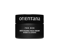 Orientana - Crema Facial Natural Para Hombre | Bambú Y Ginseng | Crema facial antiedad | Regenera Nutre Hidrata | Suaviza y reduce las arrugas - 50g