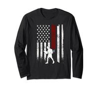 Orientando la Bandera Estadounidense, Corredor patriótico Estadounidense en apuros Manga Larga