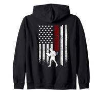 Orientando la Bandera Estadounidense, Corredor patriótico Estadounidense en apuros Sudadera con Capucha