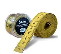 Oriento Cinta Métrica Corporal 150 cm/60 pulgadas - Metro de Costura Flexible a Doble Cara para Medidas Corporales, Sastrería, Amarillo CM/Inch