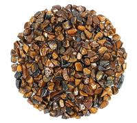 Chips de Cristal de Ojo de Tigre Piedra triturada Natural de 500g, Cristales curativos a Granel, Piedras Preciosas de Cristal triturado para Manualidades, Hermoso Paquete para Regalo