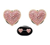 ORIESSE Ambientador de coche con diseño de corazón rosa, 2 piezas de diamantes de imitación femeninos, accesorios de coche, decoración de coche para mujeres, decoración interior de coche