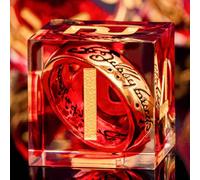 ORIFANTOU Magic Lord of The Rings DND Dice Juego de dados de resina roja con caja, anillo dorado Inclusión D&D dados RPG juegos de rol, Dungeons and Dragons D y D Juego de dados poliédricos