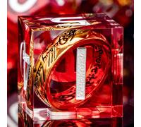 ORIFANTOU Magic Lord of The Rings DND Dice Juego de dados de resina roja con caja, anillo dorado Inclusión D&D dados RPG juegos de rol, Dungeons and Dragons D y D Juego de dados poliédricos