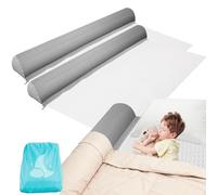 Orifesio 2 Barrera Seguridad Niños Cama Inflable con Bomba Manual, Barandilla de Espuma Antideslizante, Barandilla de Cama Niño Inflable, Portátil Barandilla Cama de Viaje para Niños