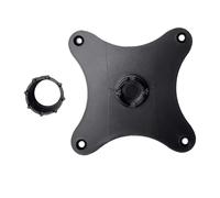 Orificio adaptador de soporte de montaje para monitor, negro y , universal para múltiples pantallas, cabezal de bola vertical horizontal con ajuste ajustable para pantallas, proyector, hotel